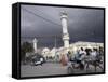 Storm Clouds Gather over a Mosque in the Center of Hargeisa, Capital of Somaliland, Somalia, Africa-Mcconnell Andrew-Framed Stretched Canvas