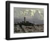 Storm Clouds Hover Over San Francisco's Coit Tower-null-Framed Photographic Print