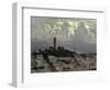 Storm Clouds Hover Over San Francisco's Coit Tower-null-Framed Photographic Print