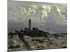 Storm Clouds Hover Over San Francisco's Coit Tower-null-Mounted Photographic Print