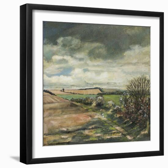 Storm Clouds over Angmering Estate, 2007-Margaret Hartnett-Framed Giclee Print