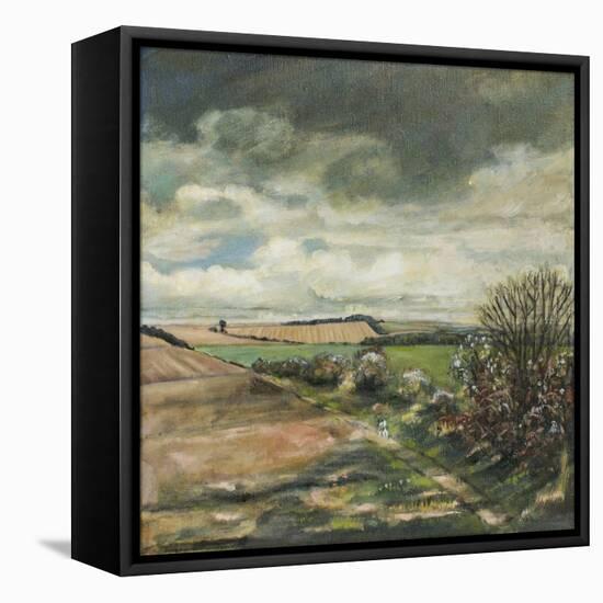 Storm Clouds over Angmering Estate, 2007-Margaret Hartnett-Framed Stretched Canvas