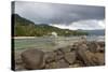 Storm Clouds over Baie Beau Vallon, Mahe, Seychelles, Indian Ocean Islands-Guido Cozzi-Stretched Canvas