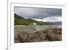 Storm Clouds over Baie Beau Vallon, Mahe, Seychelles, Indian Ocean Islands-Guido Cozzi-Framed Photographic Print