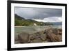 Storm Clouds over Baie Beau Vallon, Mahe, Seychelles, Indian Ocean Islands-Guido Cozzi-Framed Photographic Print