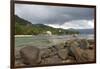 Storm Clouds over Baie Beau Vallon, Mahe, Seychelles, Indian Ocean Islands-Guido Cozzi-Framed Photographic Print