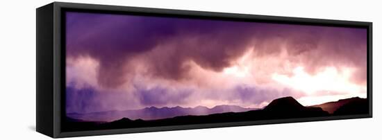 Storm Clouds over Mountains, Sonoran Desert, Arizona, USA-null-Framed Stretched Canvas