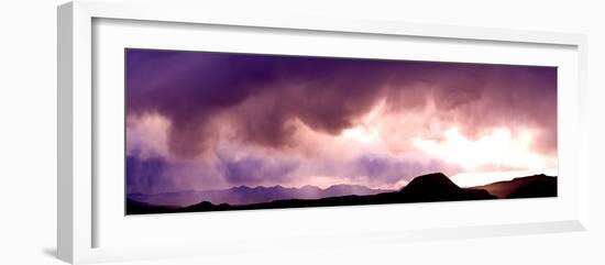 Storm Clouds over Mountains, Sonoran Desert, Arizona, USA-null-Framed Photographic Print