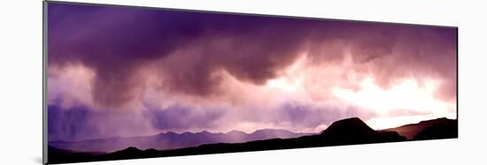 Storm Clouds over Mountains, Sonoran Desert, Arizona, USA-null-Mounted Photographic Print