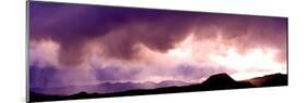 Storm Clouds over Mountains, Sonoran Desert, Arizona, USA-null-Mounted Photographic Print