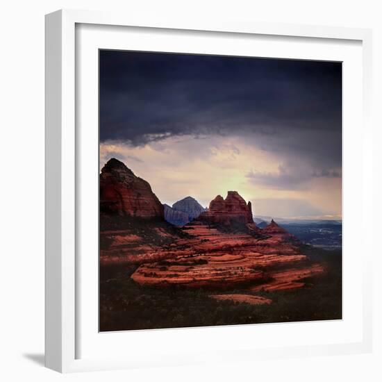 Storm Clouds over Sedona-Jody Miller-Framed Photographic Print