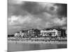 Storm Clouds Over the Promenade and the Beach from the Pier at Southsea Hampshire England-null-Mounted Photographic Print