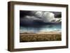 Storm clouds passing over desert, Karoo, South Africa-Paul Williams-Framed Photographic Print