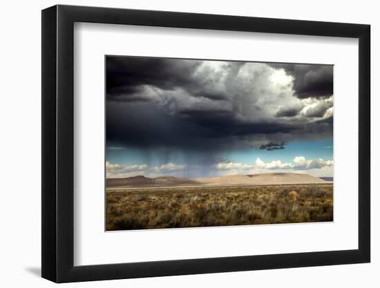 Storm clouds passing over desert, Karoo, South Africa-Paul Williams-Framed Photographic Print