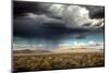 Storm clouds passing over desert, Karoo, South Africa-Paul Williams-Mounted Photographic Print