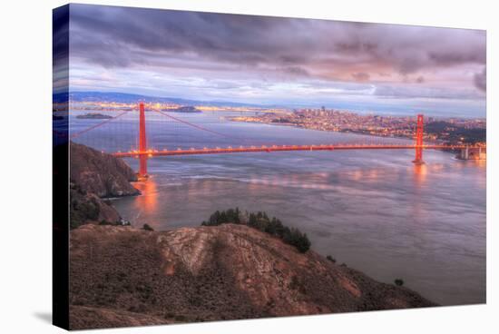 Storm Coming In Over Golden Gate Bridge-Vincent James-Stretched Canvas