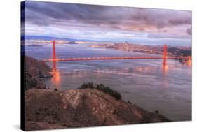 Storm Coming In Over Golden Gate Bridge-Vincent James-Stretched Canvas