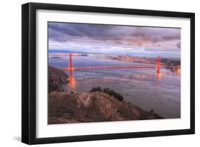 Storm Coming In Over Golden Gate Bridge-Vincent James-Framed Photographic Print