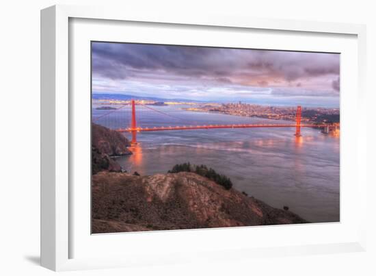 Storm Coming In Over Golden Gate Bridge-Vincent James-Framed Photographic Print