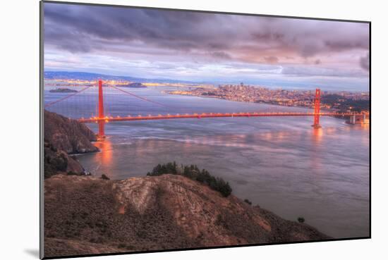 Storm Coming In Over Golden Gate Bridge-Vincent James-Mounted Photographic Print