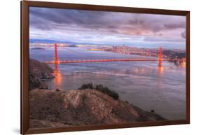 Storm Coming In Over Golden Gate Bridge-Vincent James-Framed Photographic Print