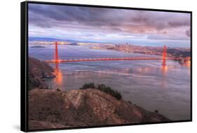 Storm Coming In Over Golden Gate Bridge-Vincent James-Framed Stretched Canvas