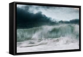 Storm Crashing-David Baker-Framed Stretched Canvas