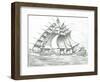 Storm Creators Buzzards Bay, 2022, (ink and pencil on paper)-Vincent Alexander Booth-Framed Giclee Print