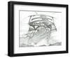 Storm Creators Lake Victoria, 2022, (ink and pencil on paper)-Vincent Alexander Booth-Framed Giclee Print