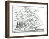 Storm Creators Suruga Wan, 2022, (ink and pencil on paper)-Vincent Alexander Booth-Framed Giclee Print