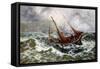 Storm Driven Off Scarborough-Thomas Rose Miles-Framed Stretched Canvas