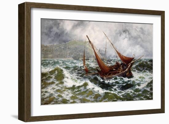 Storm Driven Off Scarborough-Thomas Rose Miles-Framed Giclee Print