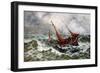 Storm Driven Off Scarborough-Thomas Rose Miles-Framed Giclee Print