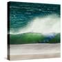 Storm Force Levante Winds Blowing Tops of Waves, Estrecho Natural Park, Los Lanses Beach, Spain-Giles Bracher-Stretched Canvas