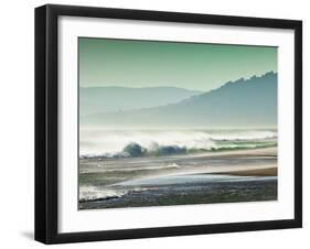 Storm Force Levante Winds Blowing Tops of Waves, Estrecho Natural Park, Los Lanses Beach, Spain-Giles Bracher-Framed Photographic Print