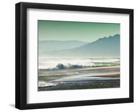 Storm Force Levante Winds Blowing Tops of Waves, Estrecho Natural Park, Los Lanses Beach, Spain-Giles Bracher-Framed Photographic Print