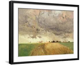 Storm in Delft-Fritz Thaulow-Framed Giclee Print