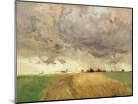 Storm in Delft-Fritz Thaulow-Mounted Giclee Print