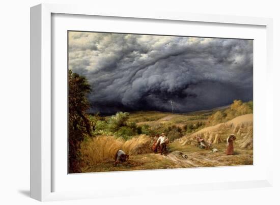 Storm in Harvest, 1856-John Linnell-Framed Giclee Print