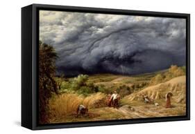 Storm in Harvest, 1856-John Linnell-Framed Stretched Canvas