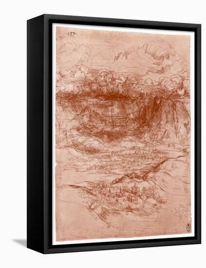 Storm in the Alps, C1503-1505-Leonardo da Vinci-Framed Stretched Canvas
