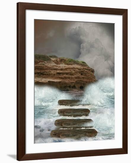 Storm In The Ocean-justdd-Framed Art Print