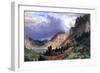Storm in the Rockies, Mt. Rosalie-Albert Bierstadt-Framed Art Print