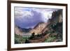 Storm in the Rockies, Mt. Rosalie-Albert Bierstadt-Framed Art Print