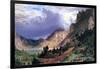 Storm in the Rockies, Mt. Rosalie-Albert Bierstadt-Framed Art Print