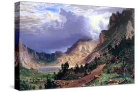 Storm in the Rockies, Mt. Rosalie-Albert Bierstadt-Stretched Canvas