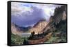 Storm in the Rockies, Mt. Rosalie-Albert Bierstadt-Framed Stretched Canvas