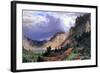 Storm in the Rockies, Mt. Rosalie-Albert Bierstadt-Framed Art Print