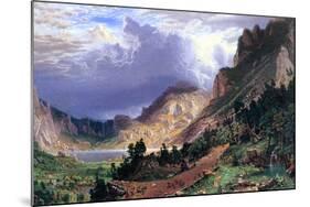 Storm in the Rockies, Mt. Rosalie-Albert Bierstadt-Mounted Art Print