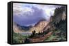 Storm in the Rockies, Mt. Rosalie-Albert Bierstadt-Framed Stretched Canvas